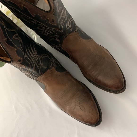 🔥BOULET MEN’S TWO-TONE WESTERN LEATHER BOOTS🔥 - Picture 9 of 15